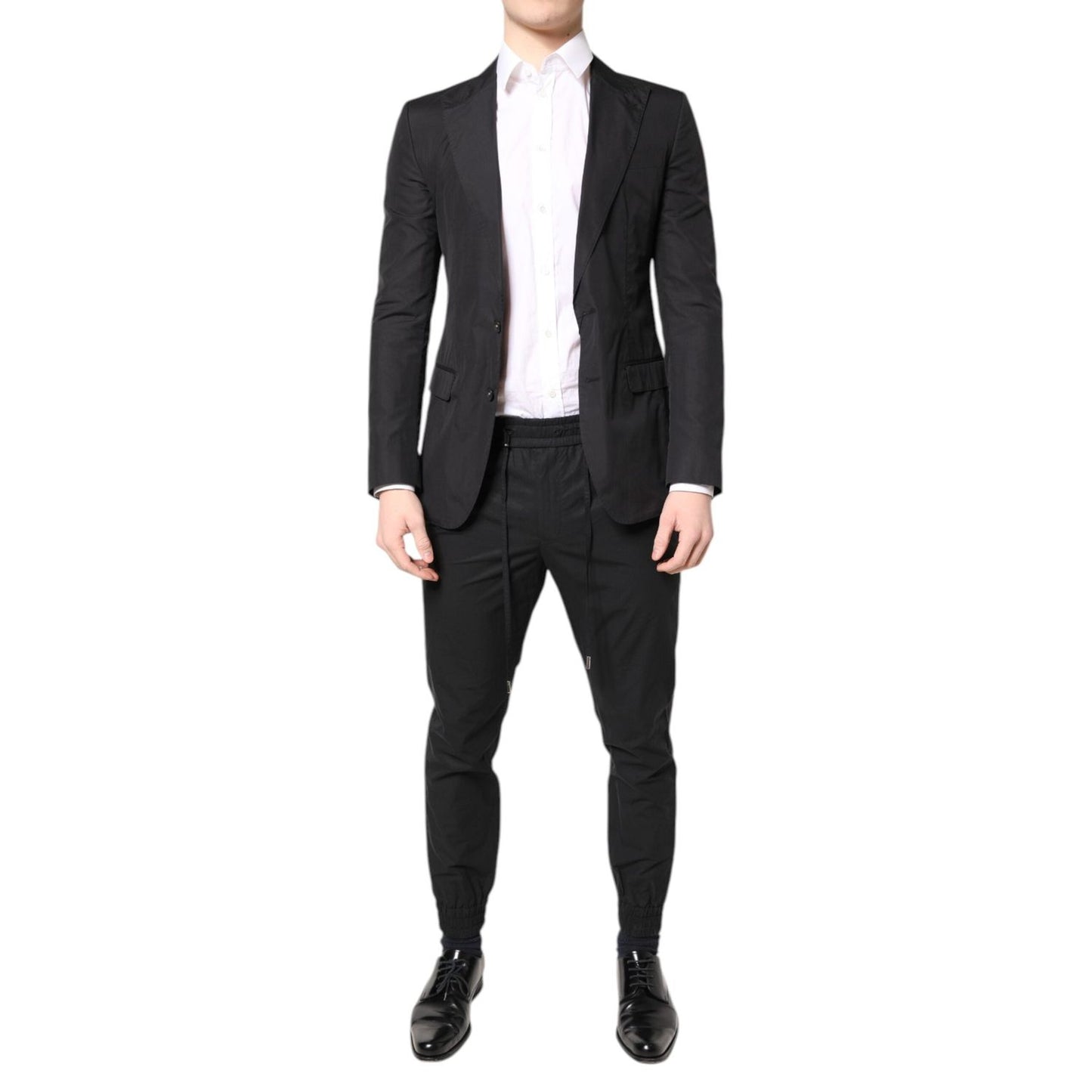 Dolce & Gabbana Black Cotton TAORMINA Formal 2 Piece Suit KOS2173-44