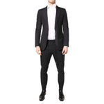 Dolce & Gabbana Black Cotton TAORMINA Formal 2 Piece Suit KOS2173-44