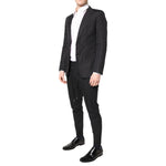 Dolce & Gabbana Black Cotton TAORMINA Formal 2 Piece Suit KOS2173-44