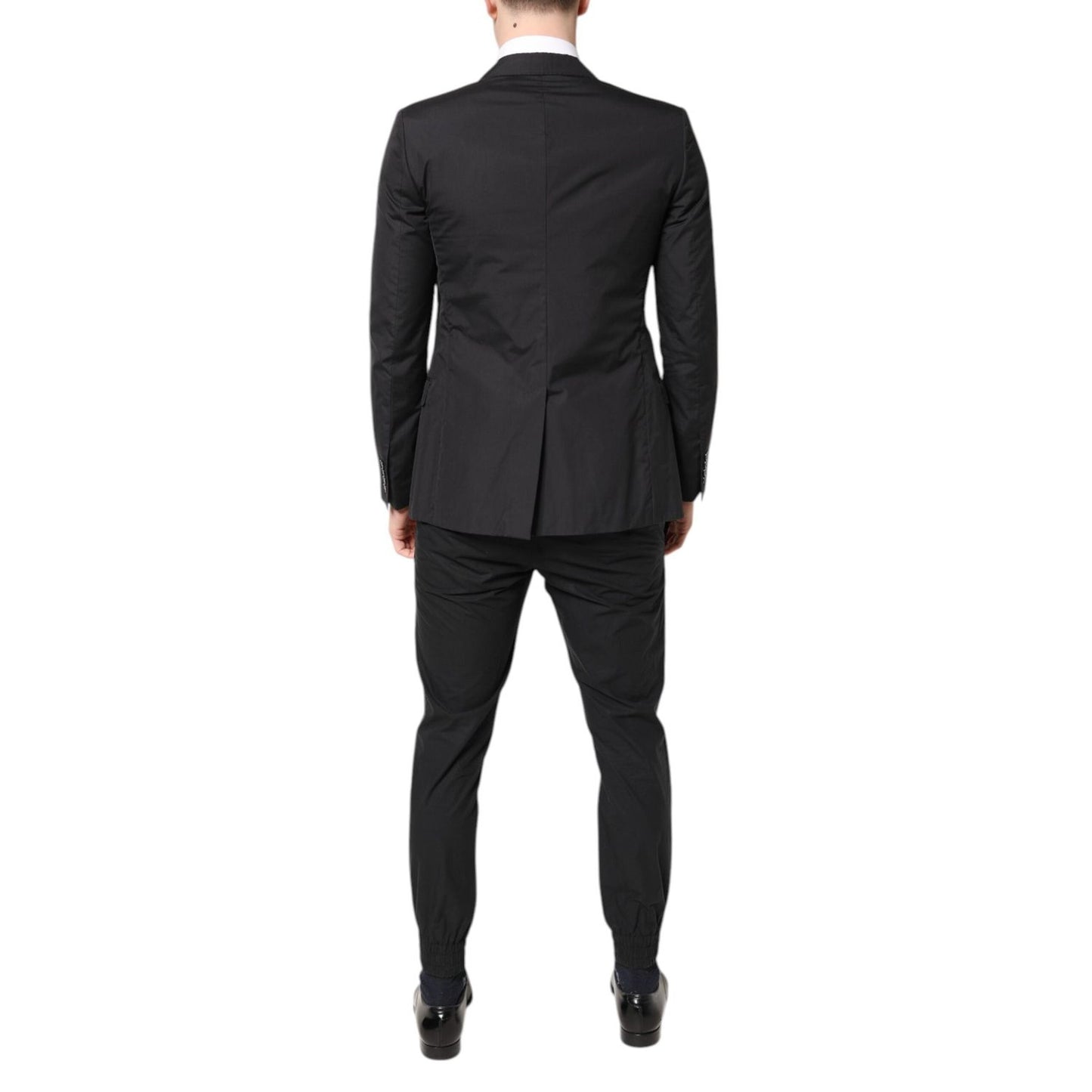 Dolce & Gabbana Black Cotton TAORMINA Formal 2 Piece Suit KOS2173-44
