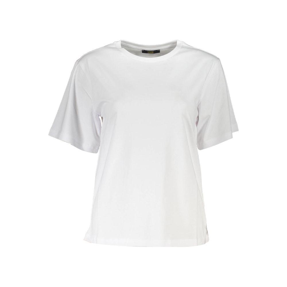 Cavalli Class White Cotton Women T-Shirt Cavalli Class Lavender