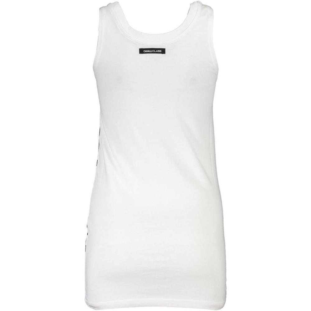 Cavalli Class White Cotton Women Top Cavalli Class Lavender