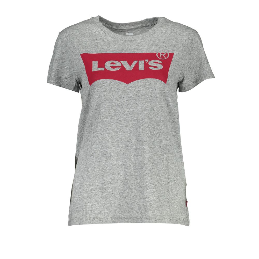 Levi's Gray Cotton Women T-Shirt Levi's Dark Gray