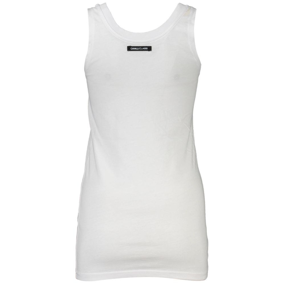 Cavalli Class White Cotton Women Top Cavalli Class Light Gray