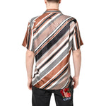 Dolce & Gabbana Multicolor Striped Silk Short Sleeves Shirt TSH87768-37