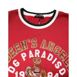 Dolce & Gabbana Red Sequin Knit Pullover Sweatshirt Sweater TSH90305-50