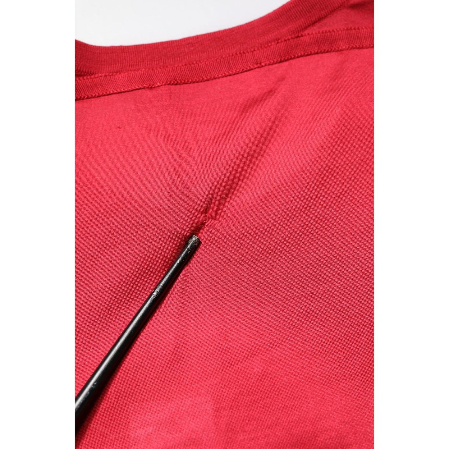 Dolce & Gabbana Red Silk DG Crown Logo Short Sleeve T-shirt TSH90325-44