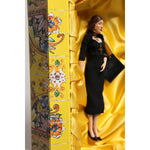 Dolce & Gabbana Black Dress Ceramic Porcelain Fashion Leather Sicily Dolls SMY11093