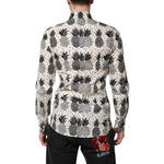 Dolce & Gabbana White Pineapple Print Long Sleeve GOLD Shirt TSH90452-37