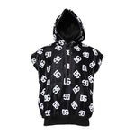 Dolce & Gabbana Black DG Cotton Hooded Sleeveless Sweater THS90350-60