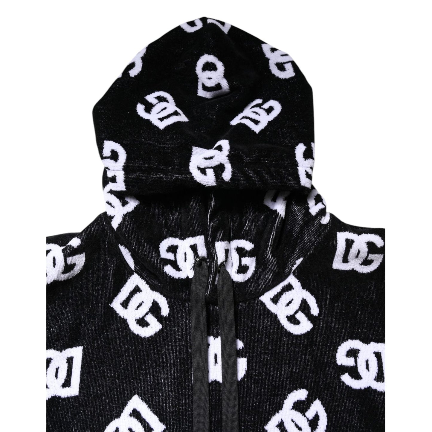 Dolce & Gabbana Black DG Cotton Hooded Sleeveless Sweater THS90350-60