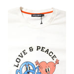 Dolce & Gabbana White LOVE & PEACE Print Crew Neck T-shirt TSH90334-50