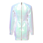 Dolce & Gabbana White Long Sleeves Bodycon Sheath Mini Dress DR281227-38