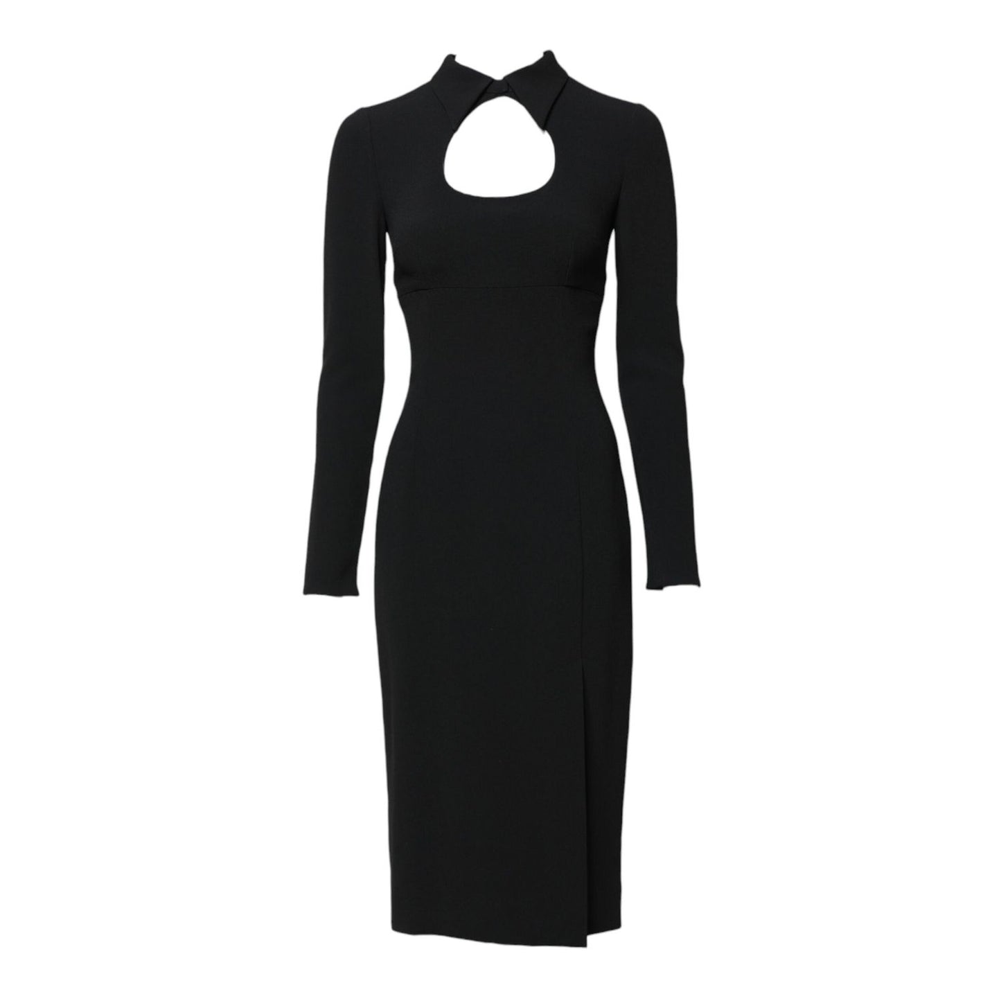 Dolce & Gabbana Black Long Sleeves Bodycon Sheath Midi Dress DR281243-38