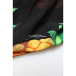 Dolce & Gabbana Black Pineapple Print Silk Wrap Mini Dress DR281254-38