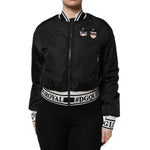 Dolce & Gabbana Black Nylon #DGFamily Full Zip Bomber Jacket JKT41281-38
