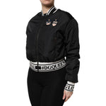 Dolce & Gabbana Black Nylon #DGFamily Full Zip Bomber Jacket JKT41281-38