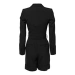 Dolce & Gabbana Black Wool Jumpsuit Dress Women Coat Jacket KOS1936-36