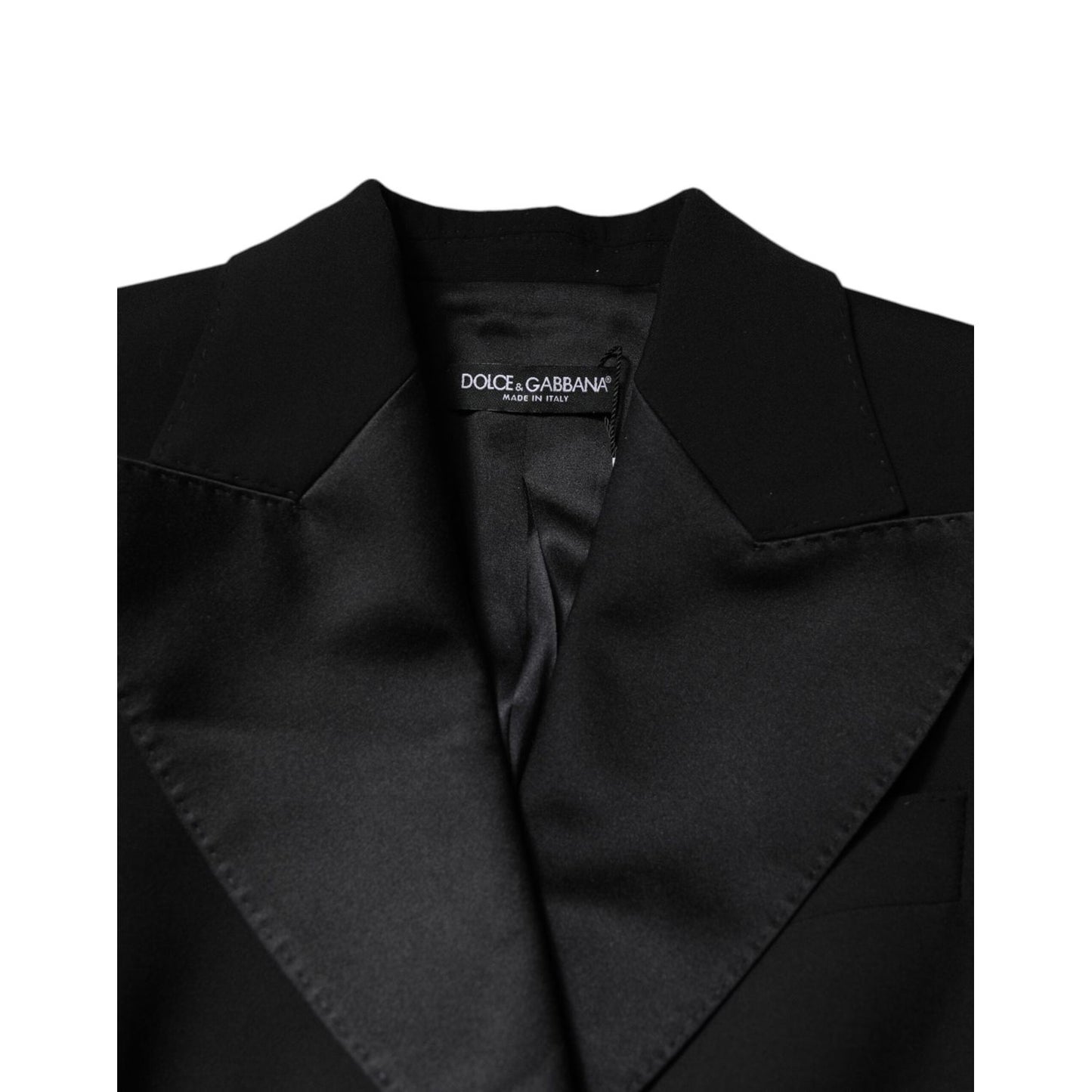 Dolce & Gabbana Black Wool Jumpsuit Dress Women Coat Jacket KOS1936-36