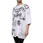 Dolce & Gabbana White Cotton DG BLESSED Printed T-shirt THS90403-44
