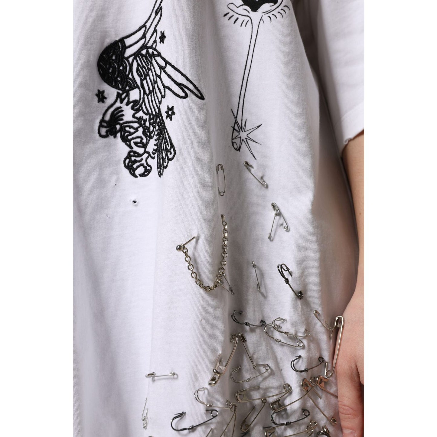 Dolce & Gabbana White Cotton DG BLESSED Printed T-shirt THS90403-44