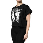 Dolce & Gabbana Black Cotton Printed Short Sleeves T-shirt THS90413-50