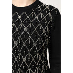 Dolce & Gabbana Black Cashmere Embellished Long Sleeves Top THS90420-36
