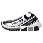 Dolce & Gabbana White Black Slip On Sorrento Sneakers LA8152-36