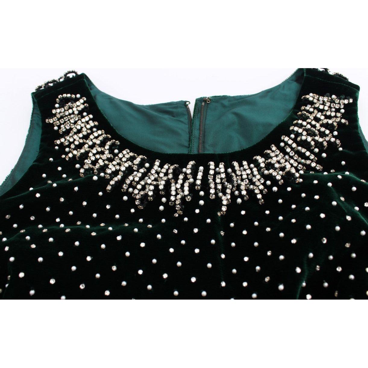 Dolce & Gabbana Enchanted Emerald Velvet Crystal Maxi Dress Dolce & Gabbana Lavender