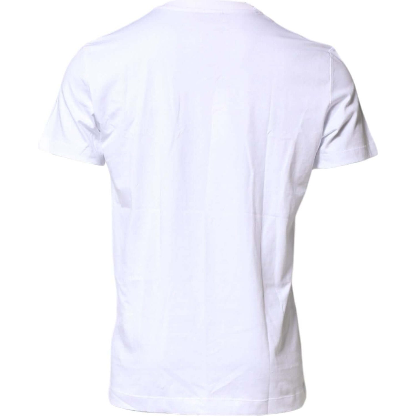 Dolce & Gabbana White Logo Embroidery Crew Neck T-shirt TSH90509-52