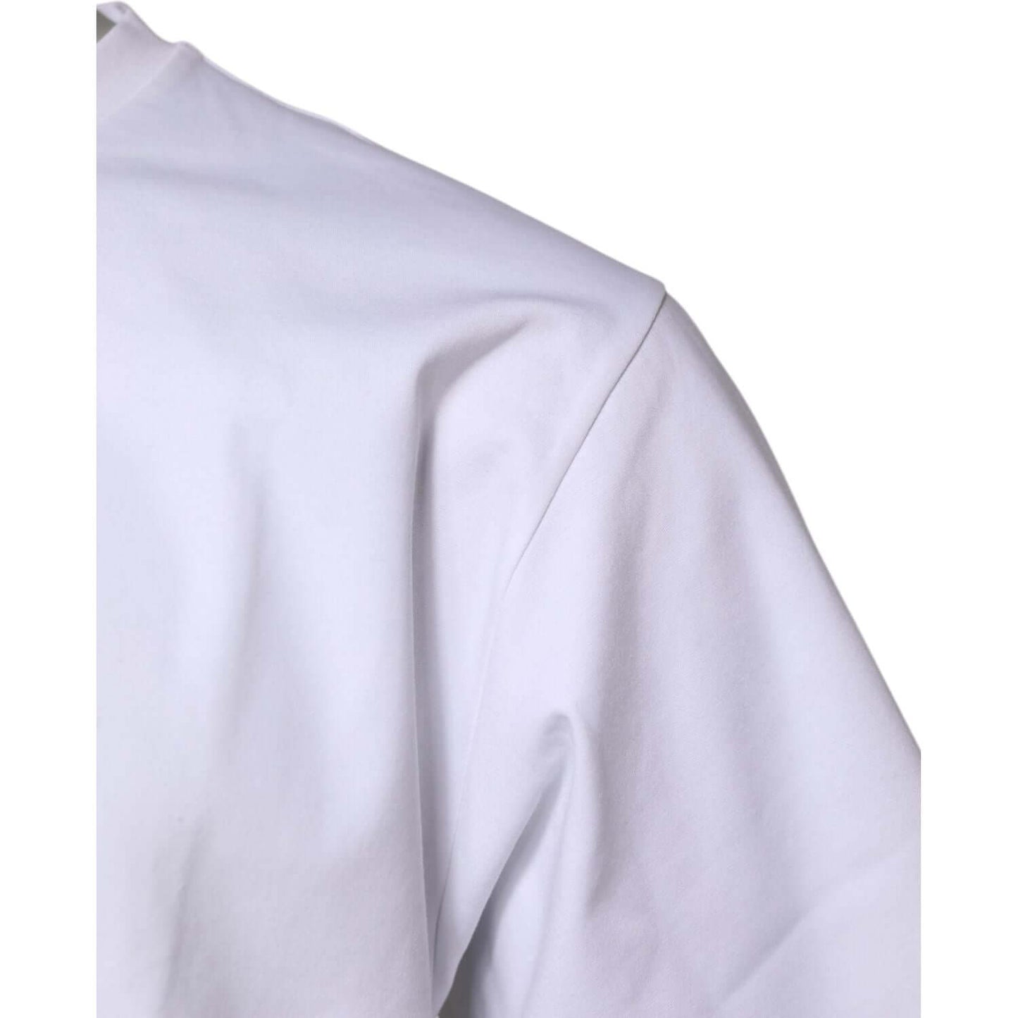 Dolce & Gabbana White Cotton Short Sleeves Crew Neck T-shirt TSH90606-54