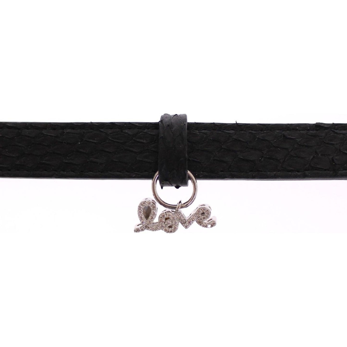 Nialaya Exquisite Black Snakeskin Silver Bracelet Bracelet Nialaya Black