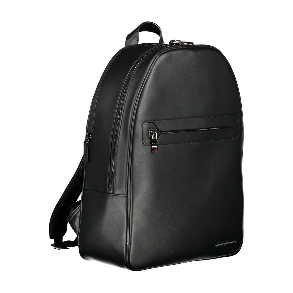 Tommy Hilfiger Black Polyester Backpack TO-30854