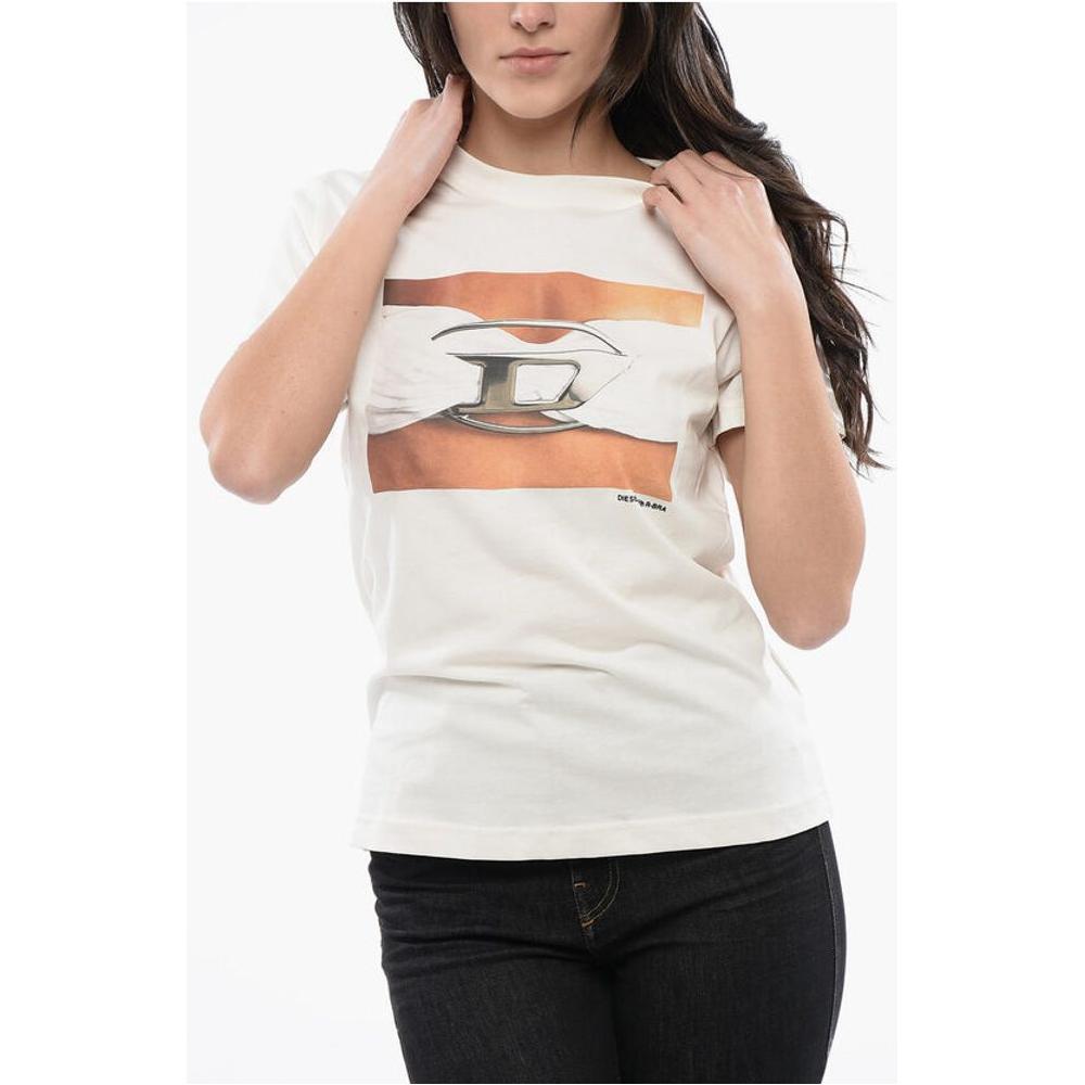 Diesel RED TAG Cotton T-REGS-N3 Crew-neck T-shirt with Print
