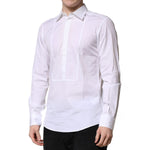 Dolce & Gabbana White Poplin Cotton Formal Men Dress Shirt TSH90685-38