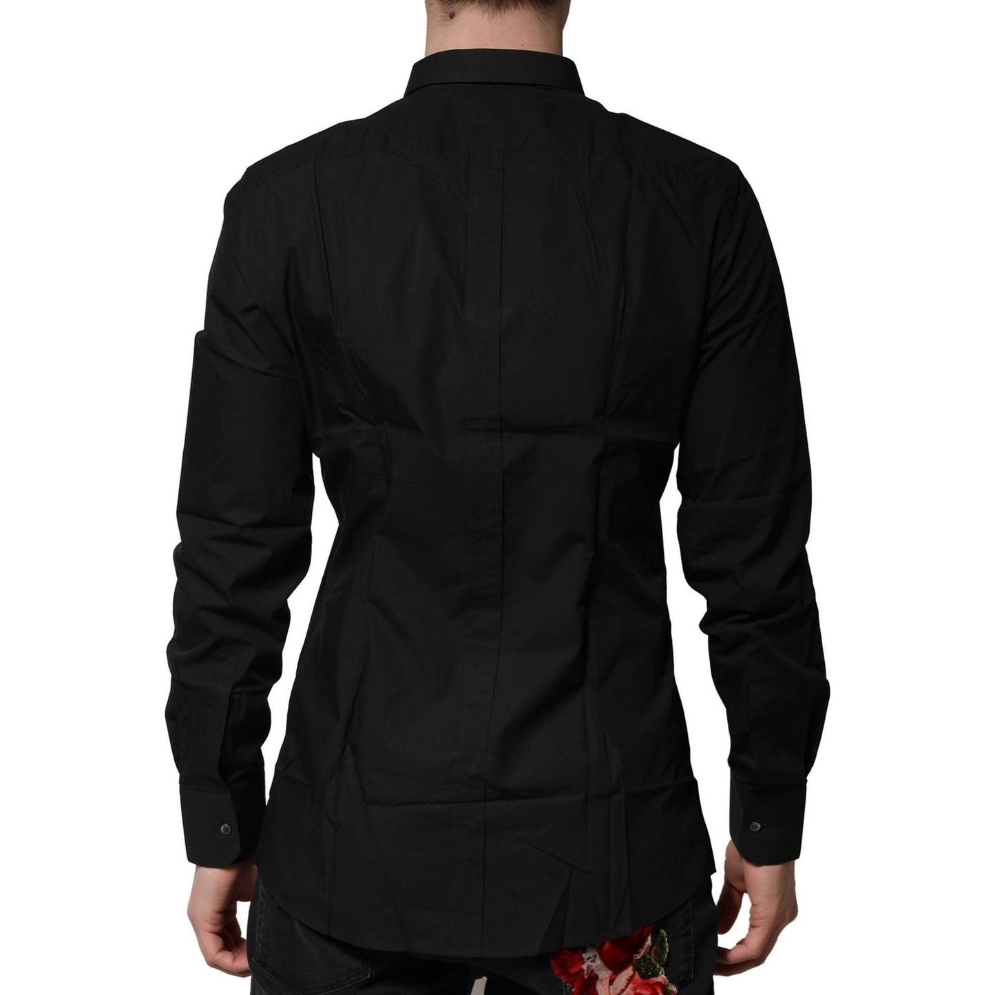 Dolce & Gabbana Black GOLD Long Sleeves Dress Formal Shirt