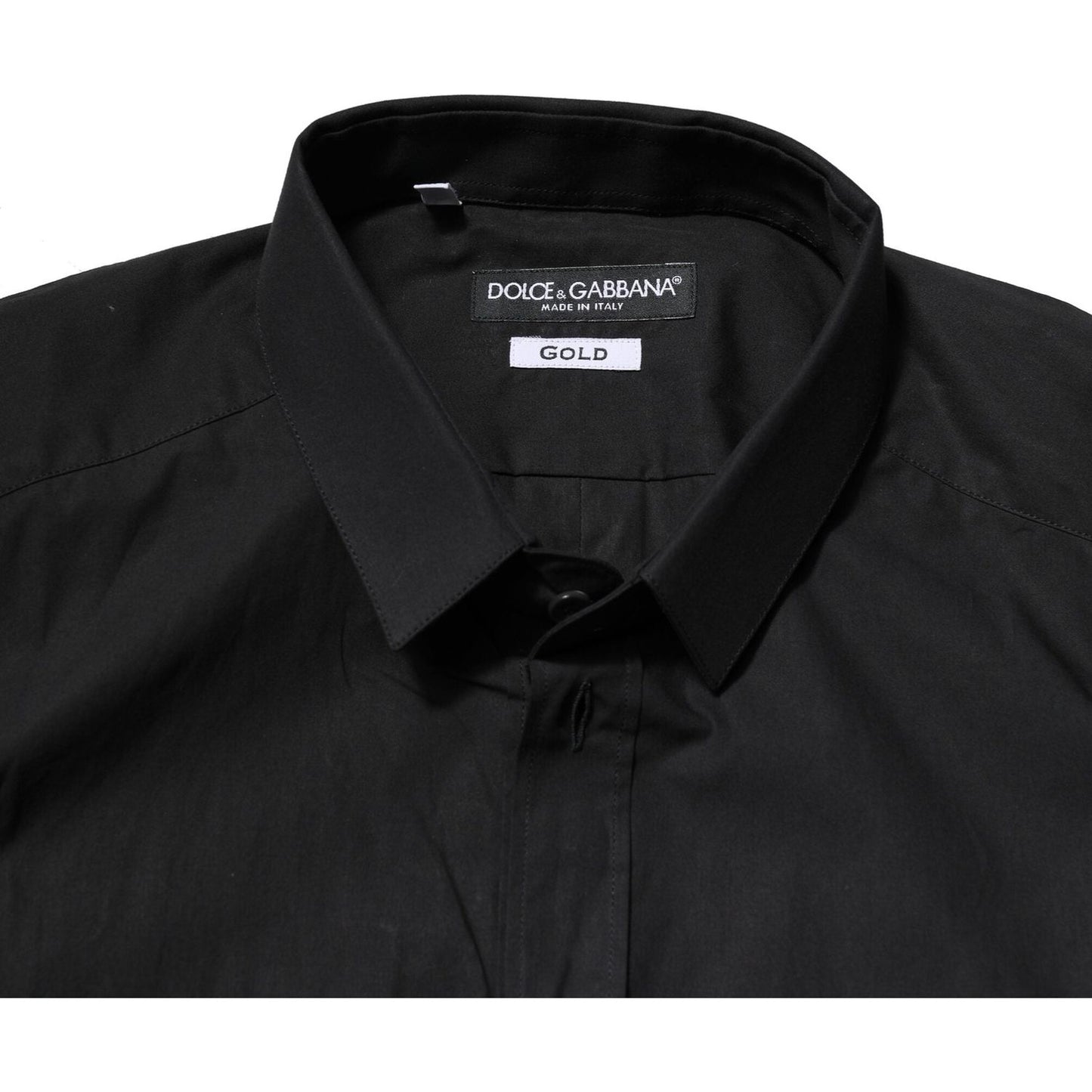 Dolce & Gabbana Black GOLD Long Sleeves Dress Formal Shirt
