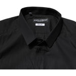 Dolce & Gabbana Black GOLD Long Sleeves Dress Formal Shirt