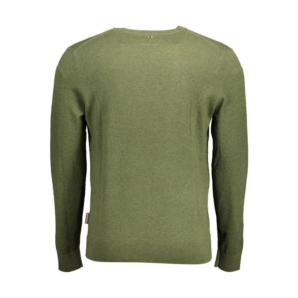 Napapijri Green Cotton Men Sweater NA-11911-XXL