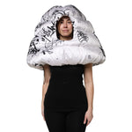 Dolce & Gabbana White Polyester Printed Hood Quilted Hat