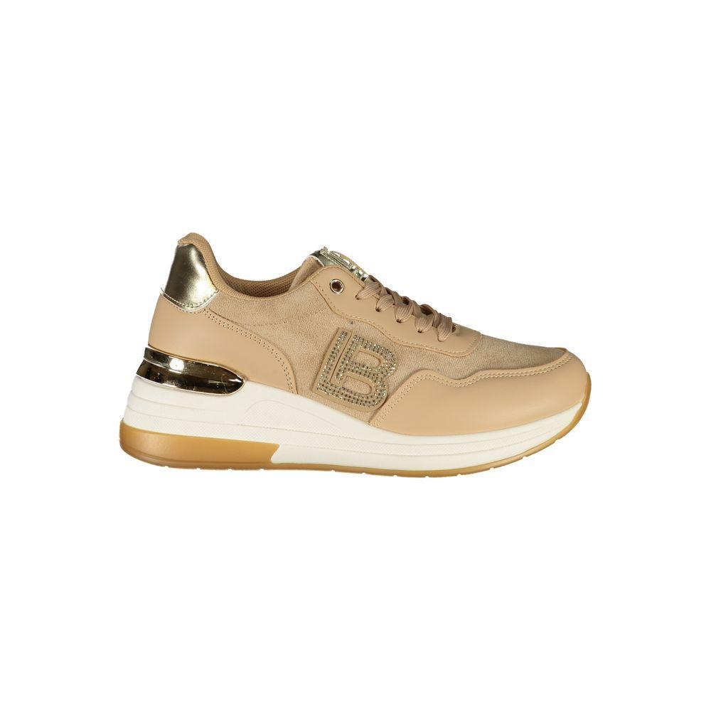 Laura Biagiotti Beige Polyester Women Sneaker LA-36483-EU37/US7