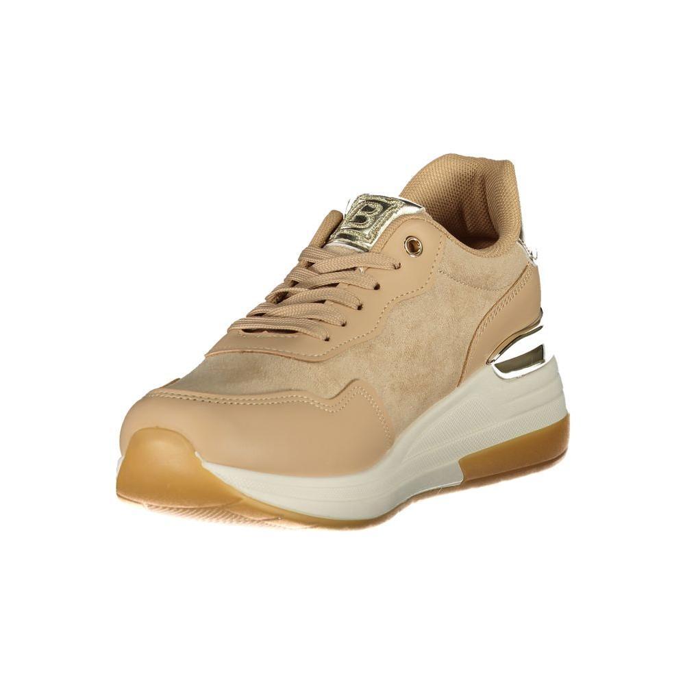 Laura Biagiotti Beige Polyester Women Sneaker LA-36483-EU37/US7