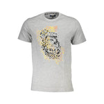 Cavalli Class Brown Cotton Men T-Shirt CA-37934-L