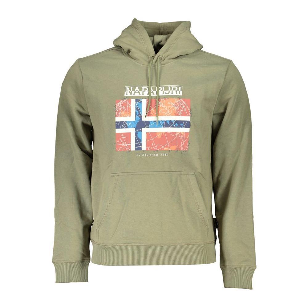 Napapijri Green Cotton Men Sweater NA-25271-XS