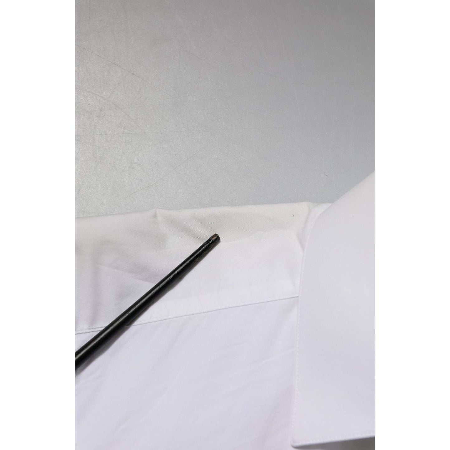 Dolce & Gabbana White Cotton GOLD Long Sleeves Dress Shirt TSH906914-37