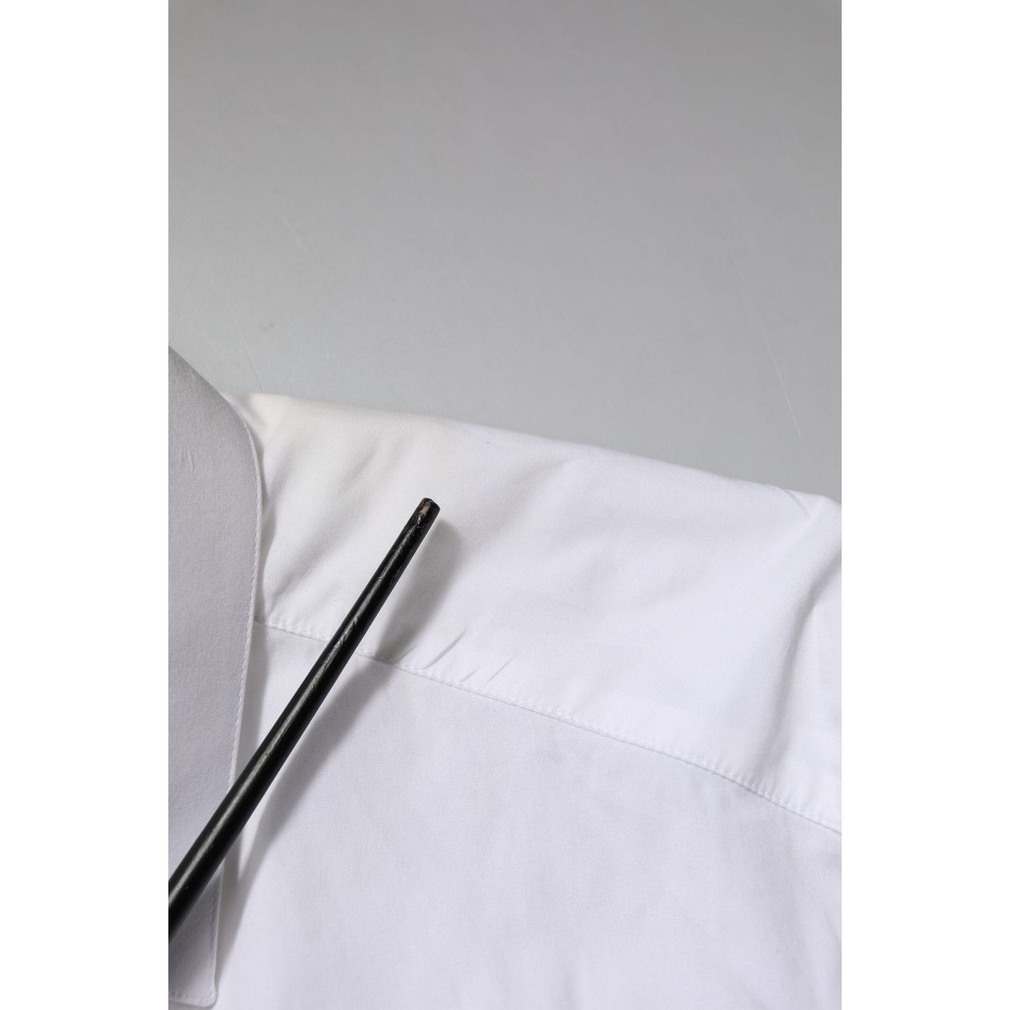 Dolce & Gabbana White Cotton GOLD Long Sleeves Dress Shirt TSH906914-37