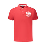North Sails Red Cotton Men Polo Shirt NO-34368-S