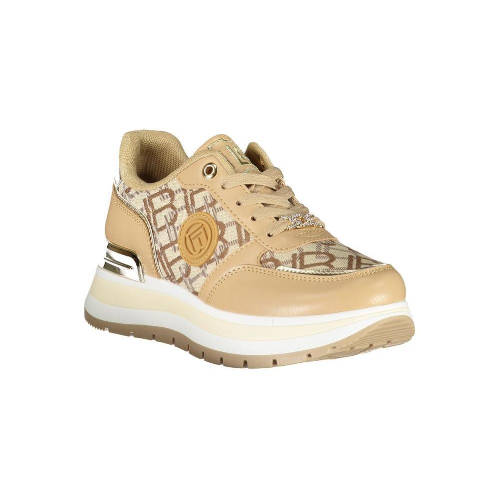 Laura Biagiotti Beige Polyester Women Sneaker LA-36502-EU38/US8
