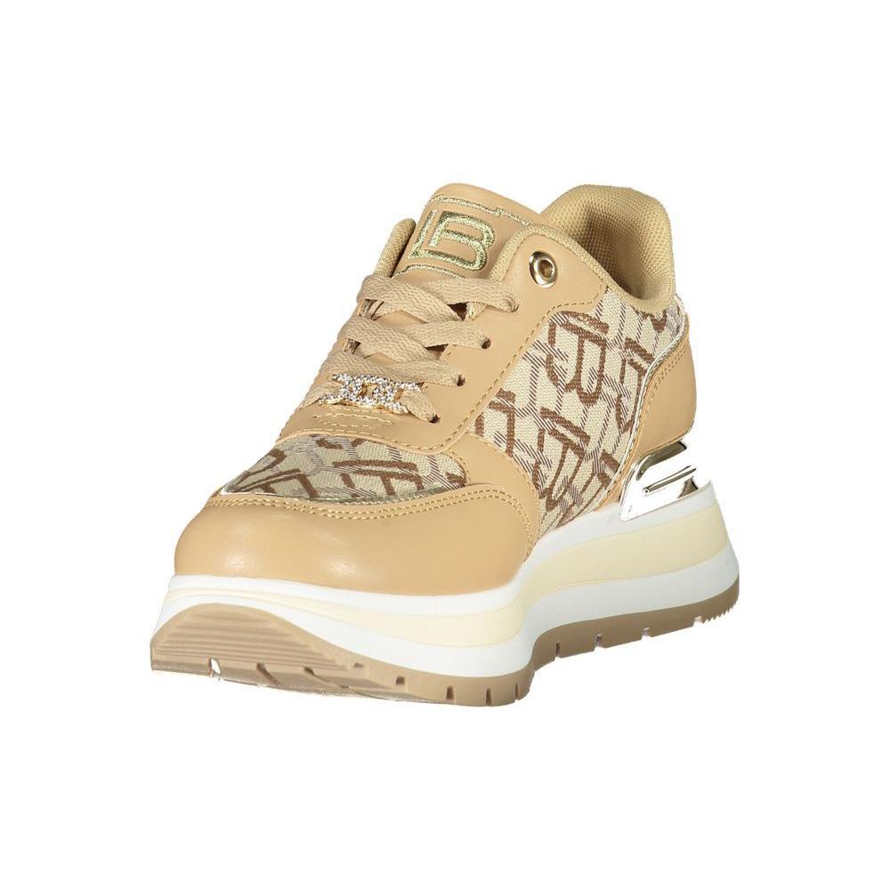 Laura Biagiotti Beige Polyester Women Sneaker LA-36502-EU38/US8