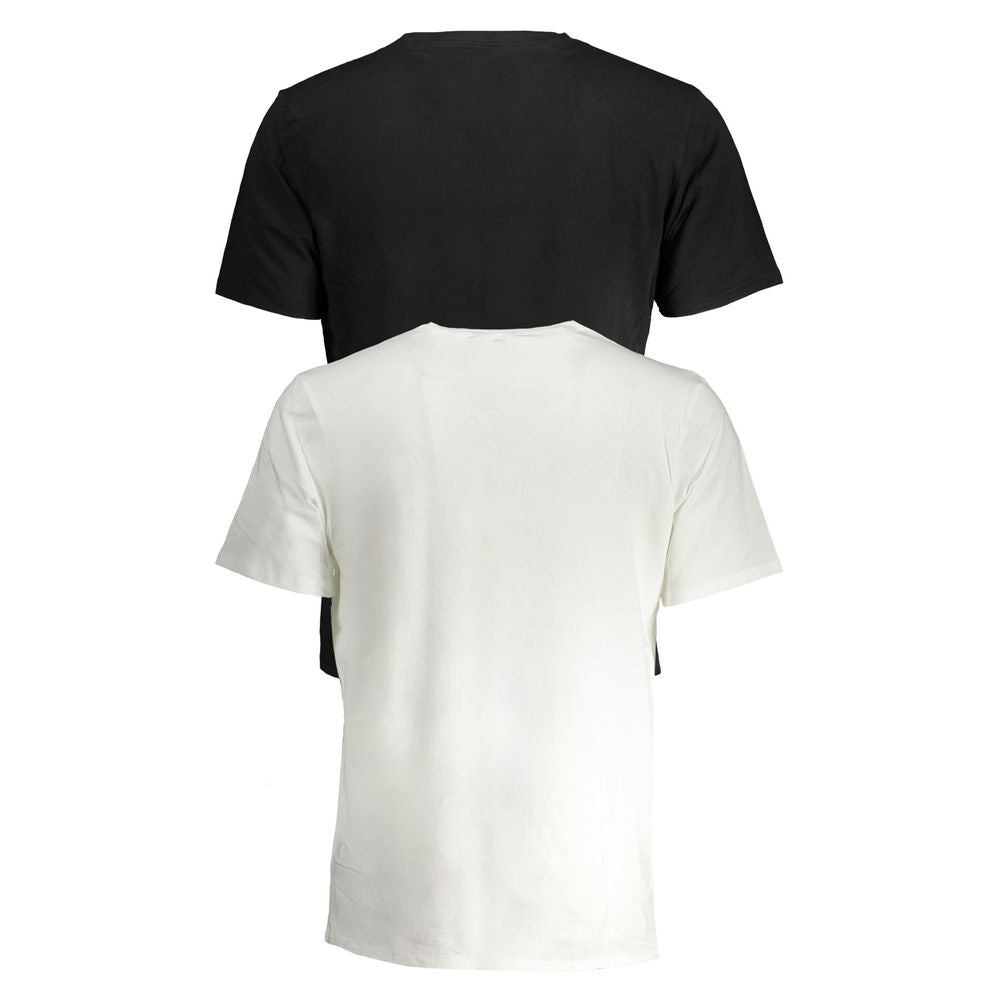 Tommy Hilfiger Black Cotton Underwear short sleeve T-shirt bi-pack set with crew neck and logo application.